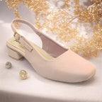 Pink Sleek Solace Slingback Block Heel PIU_210