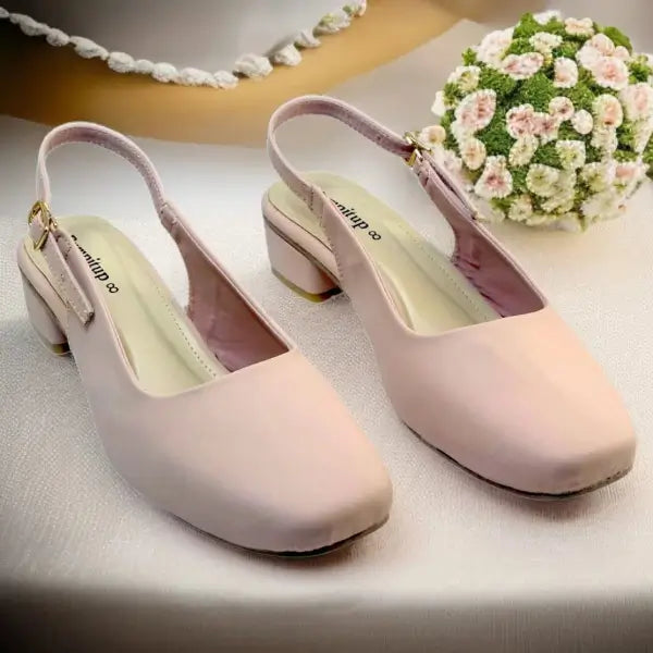 Pink Sleek Solace Slingback Block Heel PIU_210