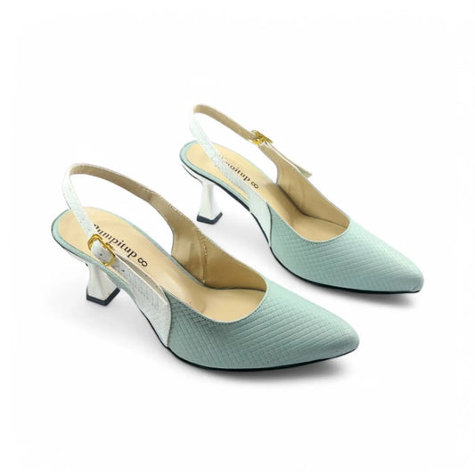 Pistachio & White Classy Heel Pump PIU_124