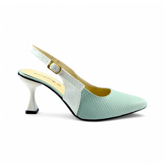 Pistachio & White Classy Heel Pump PIU_124