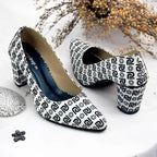 Pumpitup Signature Block Heels PIU_244 Amarah rexine ladies shoes PumpItUp.pk