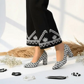 Pumpitup Signature Block Heels PIU_244 Amarah Rexine ladies shoes PumpItUp.pk