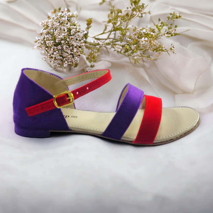 Purple & Red Casual Flat Sandal PIU_47