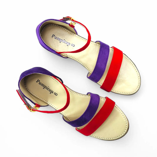 Purple & Red Casual Flat Sandal PIU_47