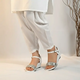 Queen White Pearl Strap Wedges PIU_287