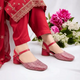 Red & White Dusk Heels Block Heel PIU_231