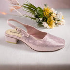 Rose Gala Gleam Slingback Block Heel PIU_214