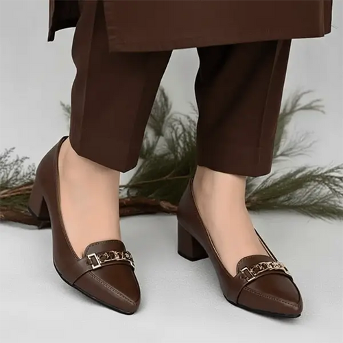 Royal Hazel Block Heel PIU_262 — front view, ladies shoes Pakistan by PumpItUp