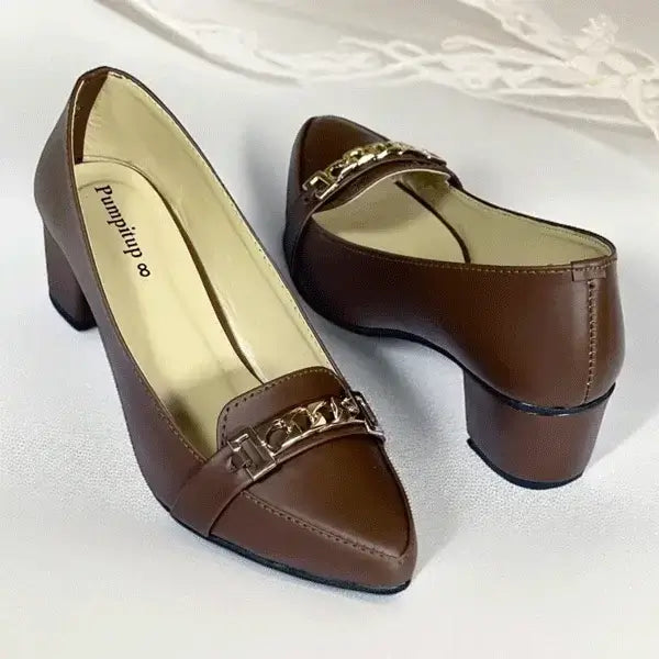 Royal Hazel Block Heel PIU_262 sofa rexine ladies shoes PumpItUp.pk