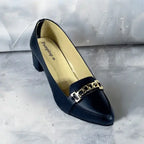 Royale Black Block Heel PIU_260 sofa rexine ladies shoes pumpitup.pk