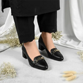 Royale Black Block Heel PIU_260 sofa rexine ladies shoes pumpitup.pk
