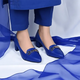 Royale Blue Block Heel PIU_261