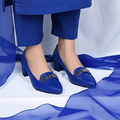 Royale Blue Block Heel PIU_261 sofa rexine ladies shoes pumpitup.pk