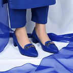 Royale Blue Block Heel PIU_261 sofa rexine ladies shoes pumpitup.pk