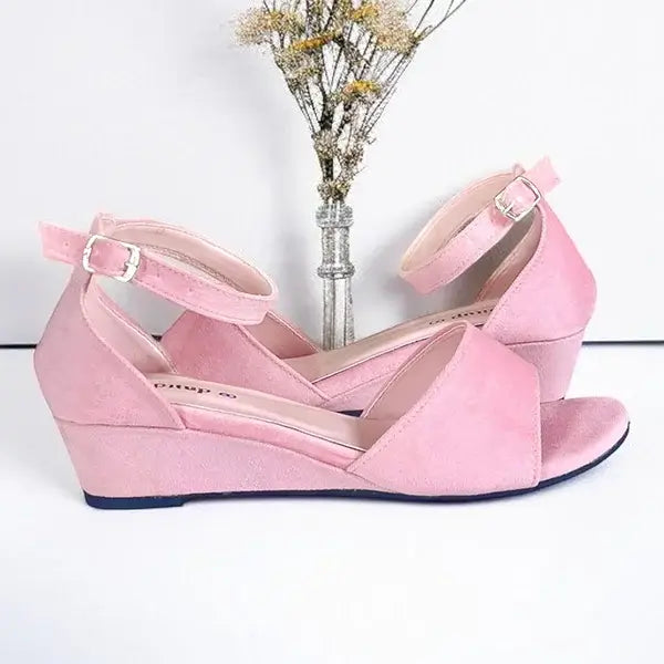  Side View of Rustelle Roselle Pink Wedges PIU_290 - Women Wedge Sandals Pakistan