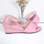  Side View of Rustelle Roselle Pink Wedges PIU_290 - Women Wedge Sandals Pakistan