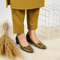 Sable Mocha Block Heel PIU 257 patent rexine ladies shoes pumpitup.pk