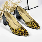 Sable Mocha Block Heel PIU 257 patent rexine ladies shoes pumpitup.pk