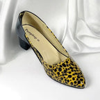 Sable Mocha Block Heel PIU 257 patent rexine ladies shoes pumpitup.pk