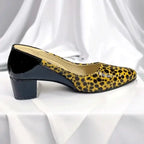 Sable Mocha Block Heel PIU 257 patent rexine ladies shoes pumpitup.pk