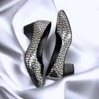 Silver Auric Scales Block Heel PIU_187