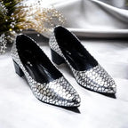 Silver Auric Scales Block Heel PIU_187