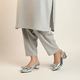 Silver Grace Bow Slingback Block Heel PIU_ 288
