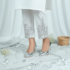 Silver Reflected Comfy Pencil Heel Pump PIU_50 Silver Shine Patent Rexine ladies shoes PumpItUp.pk