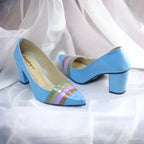 Sky Blue Aurora Glow Block Heel PIU_185