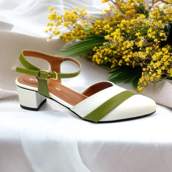 White Grace Block Heels PIU_199