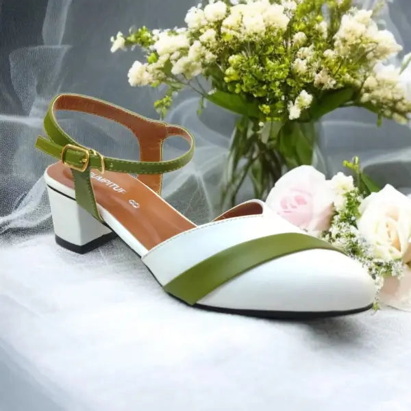 White Grace Block Heels PIU_199