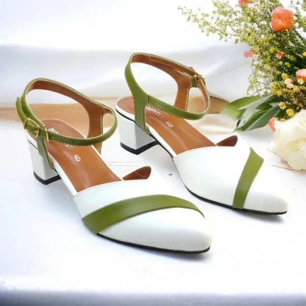 White Grace Block Heels PIU_199