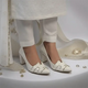 White H Block Heel Court Shoe PIU_83
