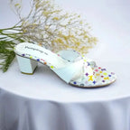 White LVX Super Comfy Block Heel Sandal PIU_156 Jeans + Sofa Rexine ladies shoes PumpItUp.pk
