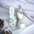 White LVX Super Comfy Block Heel Sandal PIU_156 Jeans + Sofa Rexine ladies shoes PumpItUp.pk