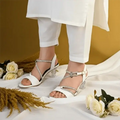 White Lova Transparent Heel Sandal PIU_166 Sofa Rexine ladies shoes PumpItUp.pk