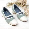 White Woven Retro Block Heel PIU_246 patent Amarah rexine ladies shoes PumpItUp.pk