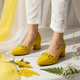 Yellow Elite Muse Block Heels PIU_234
