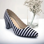 Zebra Charm Block Heels PIU_206