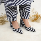 Zebra Charm Block Heels PIU_206 Amarah Rexine ladies shoes PumpItUp.pk