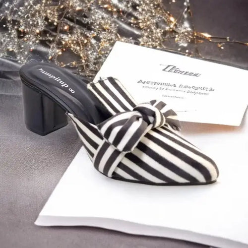 Zebra Luxe Knot Block Heel PIU_179