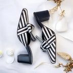 Zebra Luxe Knot Block Heel PIU_179
