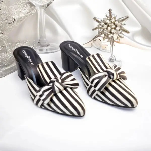 Zebra Luxe Knot Block Heel PIU_179