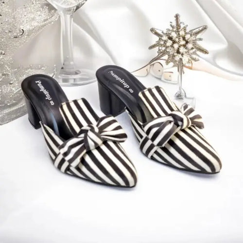 Zebra Luxe Knot Block Heel PIU_179