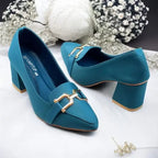 Zink Grace Mode Block Heels PIU_237 Lacra rexine shoes PumpItUp.pk