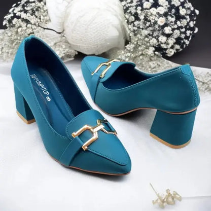 Zink Grace Mode Block Heels PIU_237 Lacra rexine shoes PumpItUp.pk