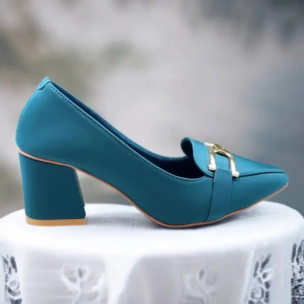 Zink Grace Mode Block Heels PIU_237 Lacra rexine shoes PumpItUp.pk