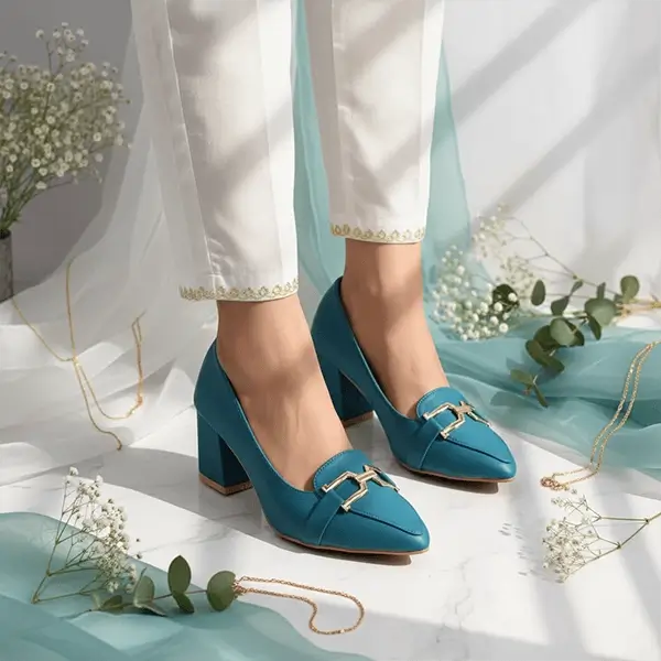 Zink Grace Mode Block Heels PIU_237 Lacra Rexine ladies shoes PumpItUp.pk