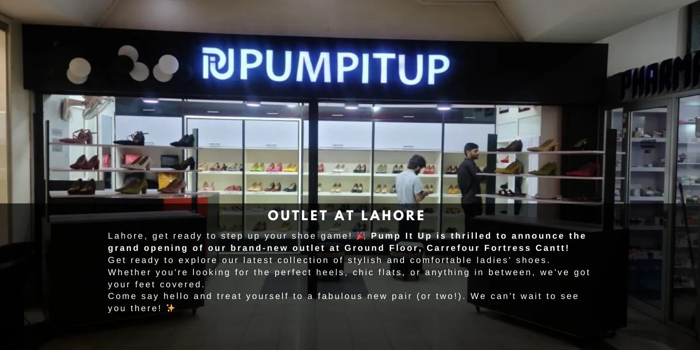 pumpitup banner of new outlet at lahore cantt